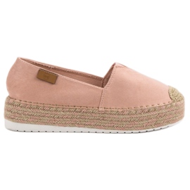 Forever Folie Rosa Espadrilles auf der Plattform