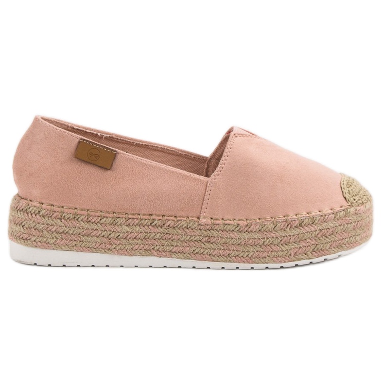 Forever Folie Rosa Espadrilles auf der Plattform