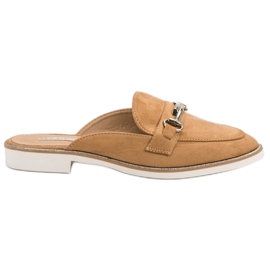 Elegante Damenhausschuhe braun