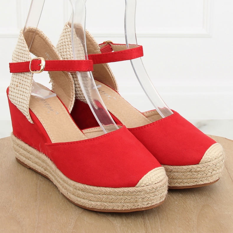 Espadrilles auf roten Keilen T331P Red II-GAT