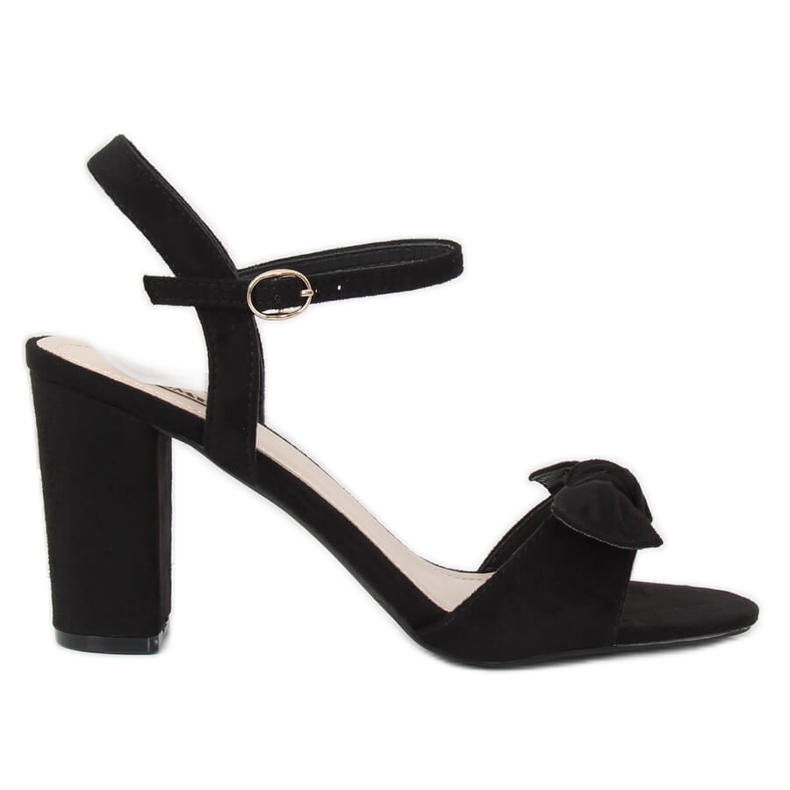 Schwarze Sandalen am Pfosten GH1508 Black