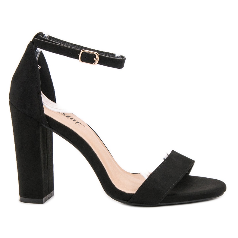 Seastar sexy Sandalen auf einer Bar schwarz