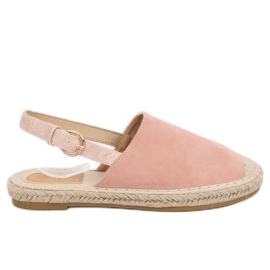 Espadrilles mit offenem Absatz pink HH-119 Pink rosa