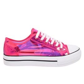 Rosa XL19P Pfirsichrote Petrol-Sneakers