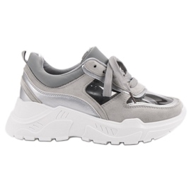 Transparente Turnschuhe grau