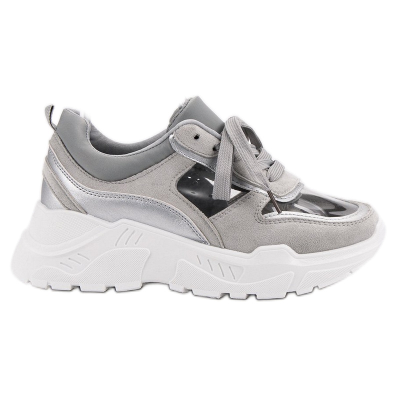 Transparente Turnschuhe grau