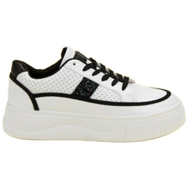 Weiße Creeper mit Glitzer