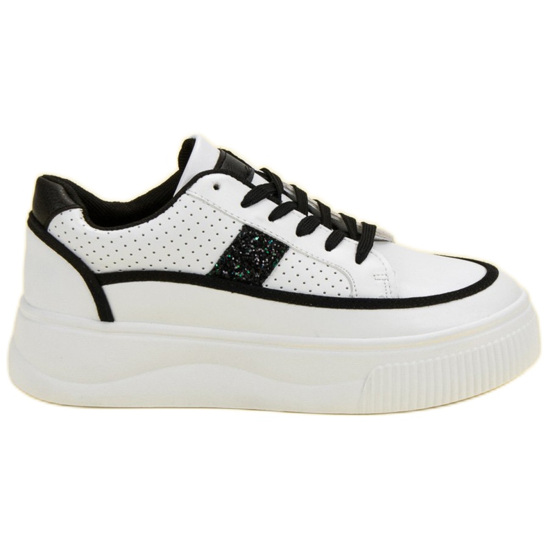 Weiße Creeper mit Glitzer