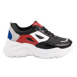 Turnschuhe auf der Plattform schwarz