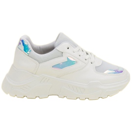 Weiße Sneaker mit Holo-Effekt