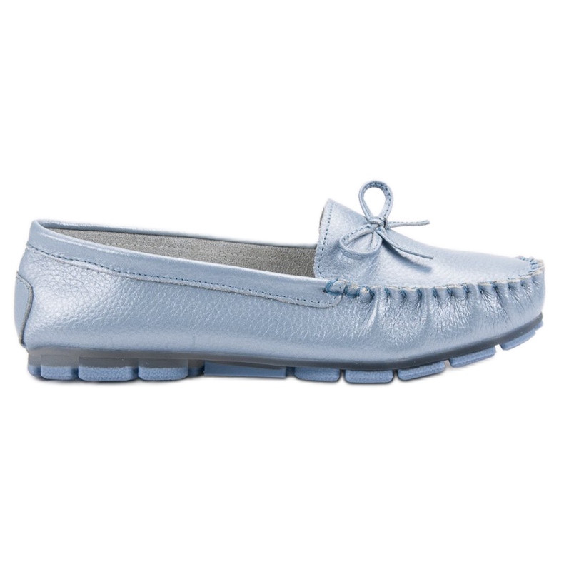 Filippo Leder-Loafer mit Schleife blau