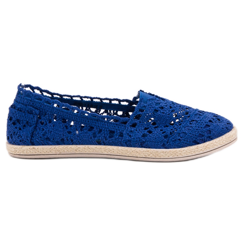 Sweet Shoes Blaue Espadrilles aus Spitze