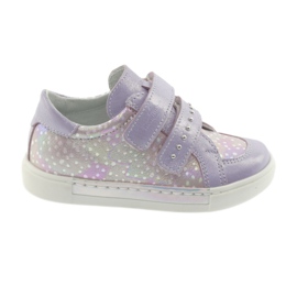 Klettschuhe Ren But 3229 hellviolett lila grau gelb