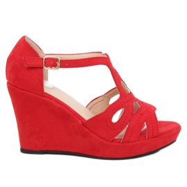 Rote Keilsandalen LM-002 Rot