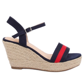Espadrilles auf Keilabsatz marineblau 9072 Blau