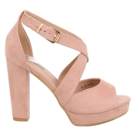 Sandalen auf dem rosa Plateau B-88 Pink