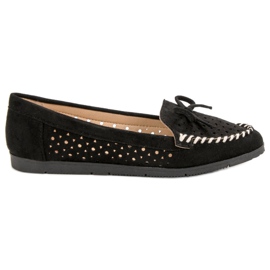 Seastar Schwarze durchbrochene Loafer