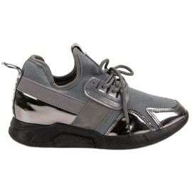 Graue Slip-On-Sneakers