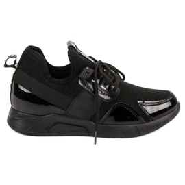 Schwarze Slip-On-Sneakers