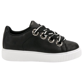 Sportschuhe mit Glitzer schwarz