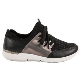 Sportschuhe zum Hineinschlüpfen schwarz