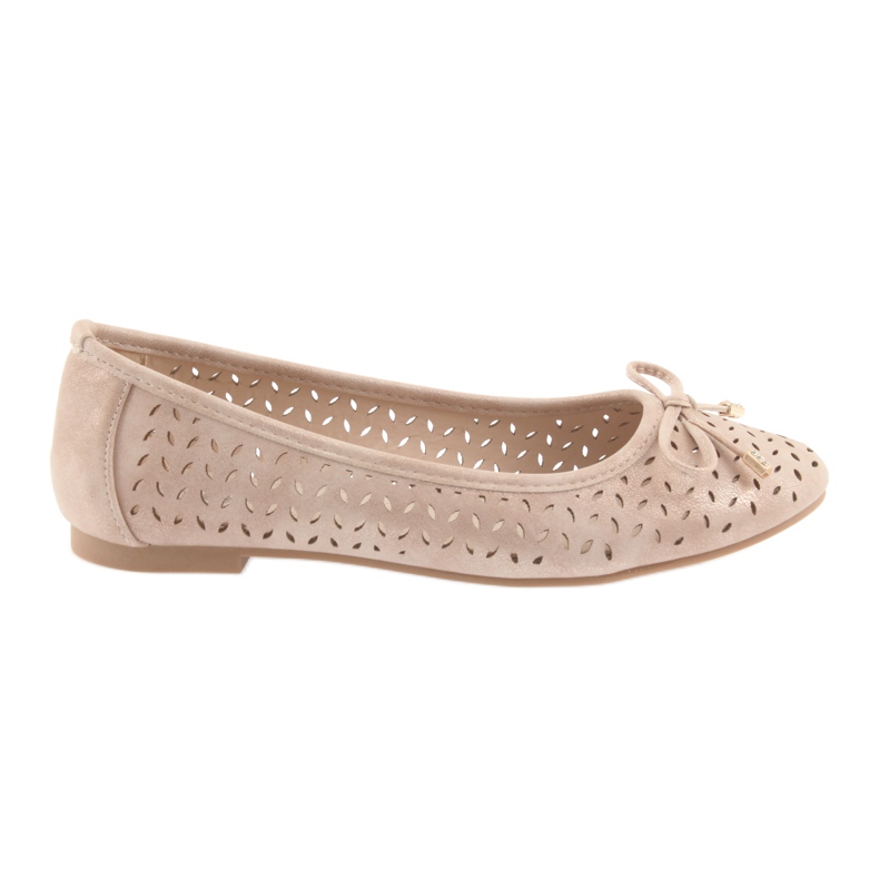 American Club LU13 Damen Ballerinas goldbeige golden
