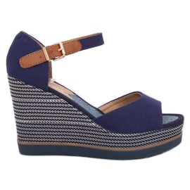 Keilsandalen 9079 Blau navy blau