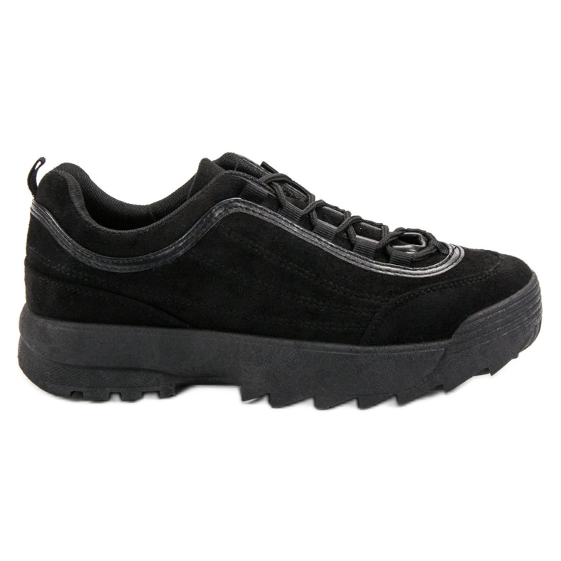 Schwarze Wildleder Sneakers