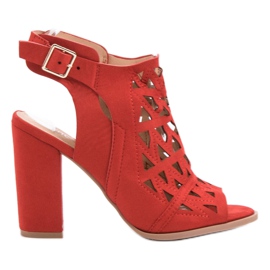 Chc Shoes Durchbrochene Sandalen rot