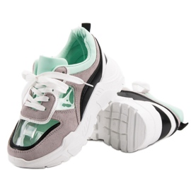 SHELOVET Transparente Sneaker auf der Plattform grau