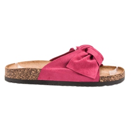 Anesia Paris Wildleder Hausschuhe rosa