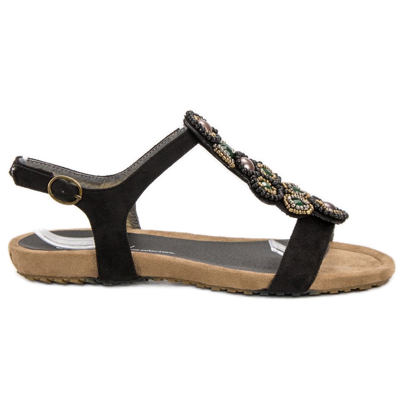 Corina Schwarze Boho-Sandalen