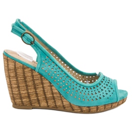 Corina Offene Pumps grün