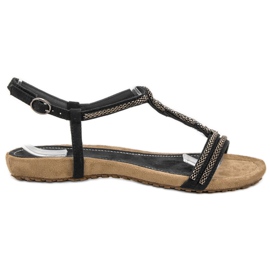 Corina Lässige Sandalen schwarz