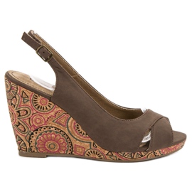 Corina Modische Ethno-Sandalen braun