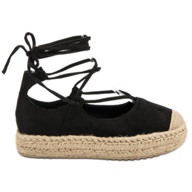 Corina Schwarze Espadrilles mit Knoten