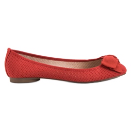 Corina Rote durchbrochene Ballerinas