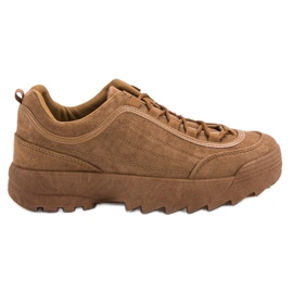 Camel Wildleder Sneakers braun