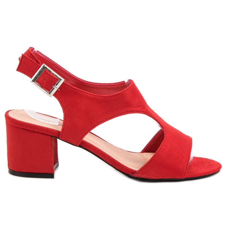 Queen Vivi Sandalen aus Wildleder rot