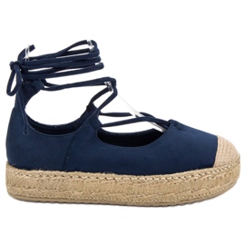 Corina Marineblaue gebundene Espadrilles