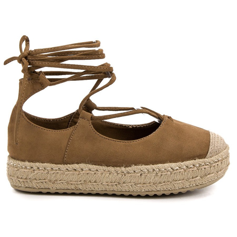 Corina Kamel-Espadrilles mit Knoten braun