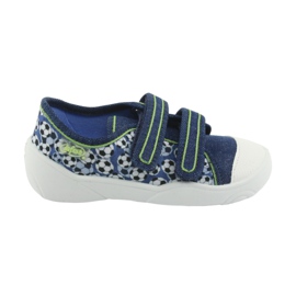 Befado Kinderschuhe 907P103 weiß blau marineblau