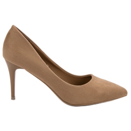 Primavera Wildleder-Pumps an einer Nadel braun