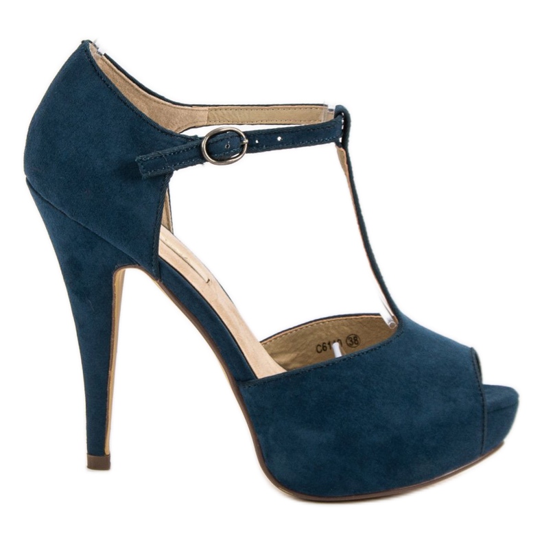 Corina Sexy Pumps mit offener Spitze blau