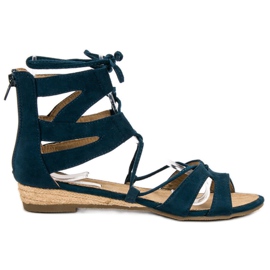 Corina Marineblaue Römersandalen