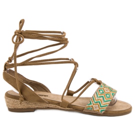 Corina Gebundene Sandalen braun