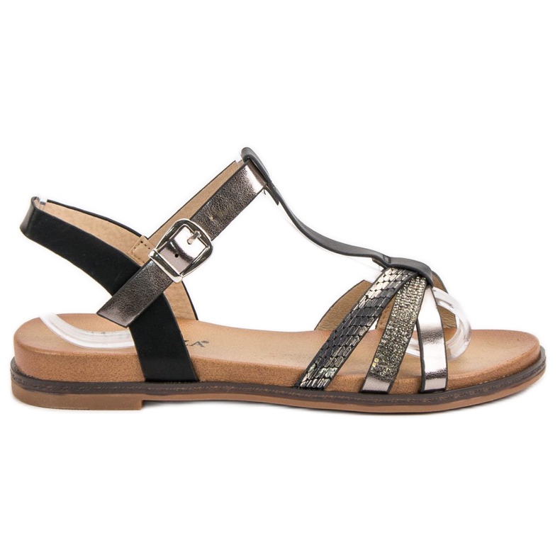 Lässige VINCEZA Sandalen schwarz grau