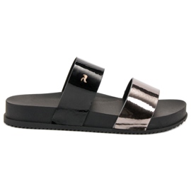 Vinceza Bequeme Flip-Flops schwarz grau