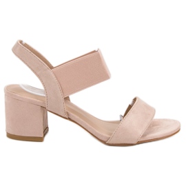 Hochhackige Sandalen rosa