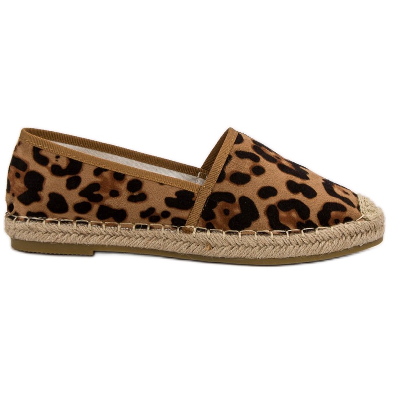 Gefleckte Espadrilles braun